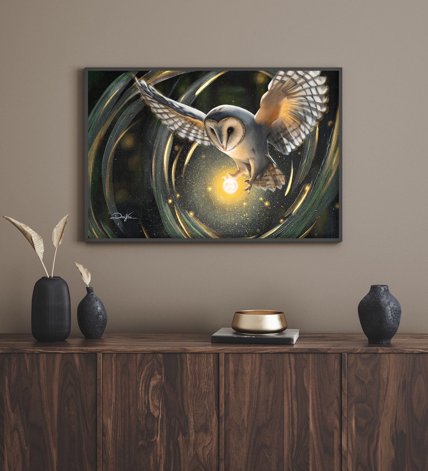 Glowing Owl (Kunstdruck)