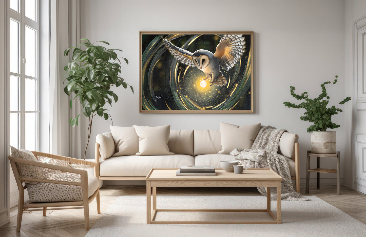Glowing Owl (Kunstdruck)