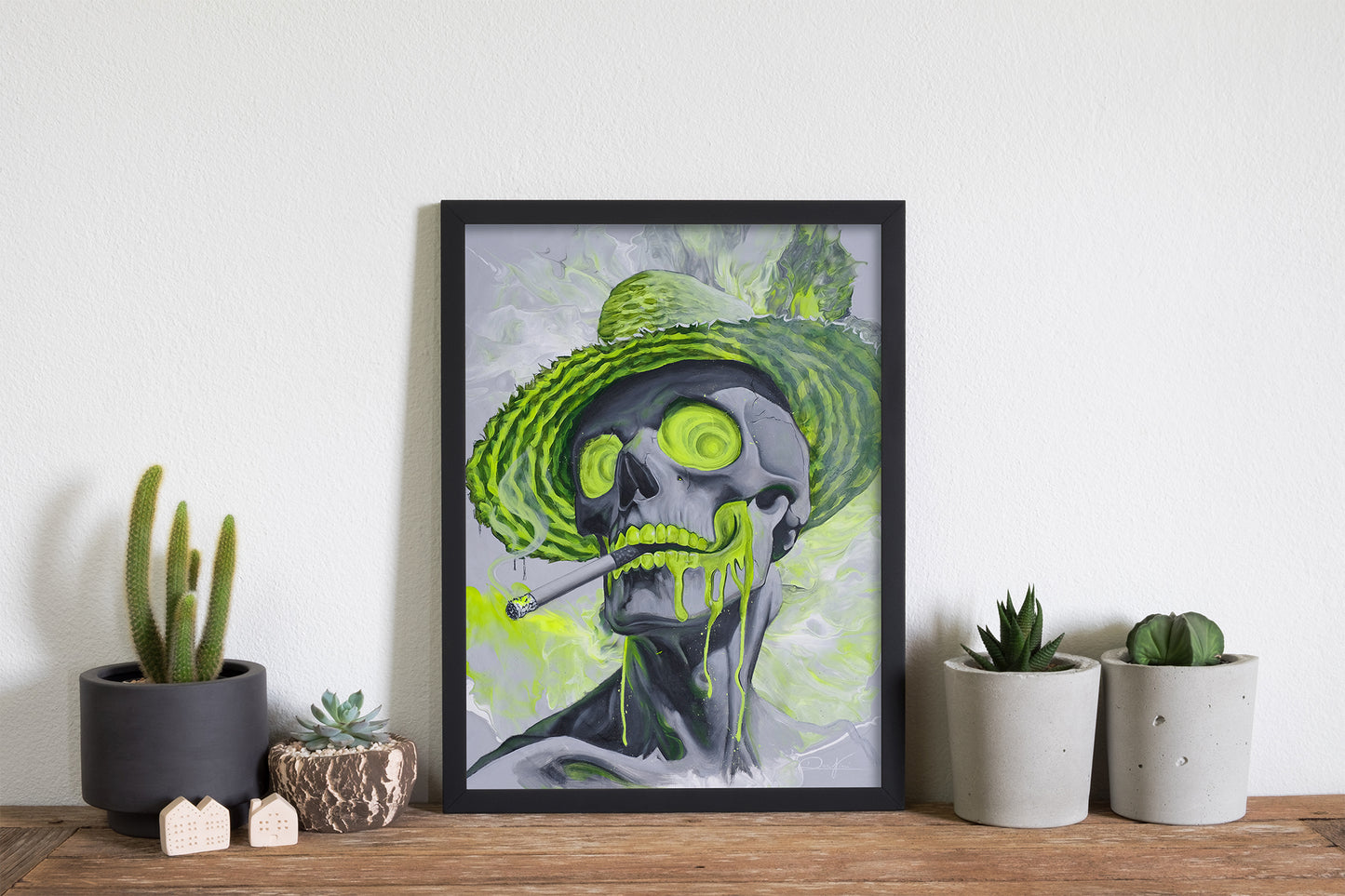 Straw Hat Skull (Kunstdruck)