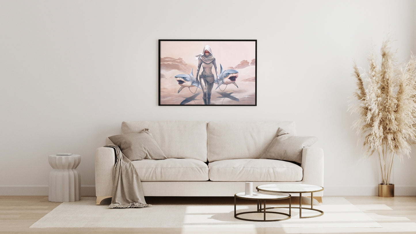 Desert Sharks (Kunstdruck)