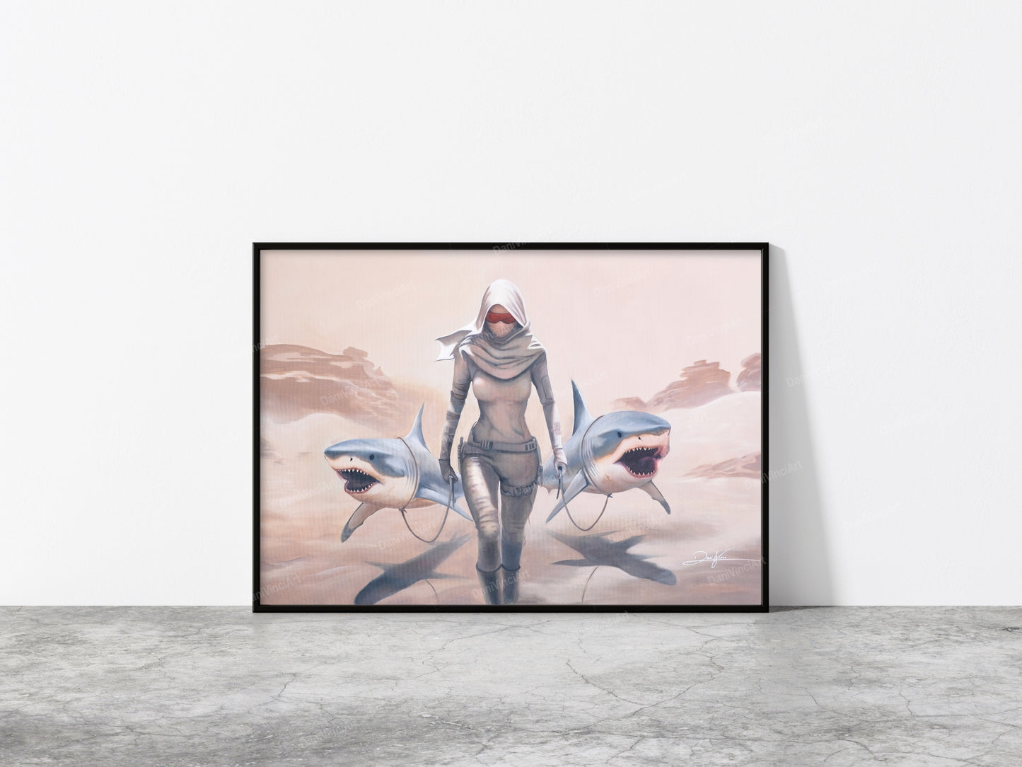 Desert Sharks (Kunstdruck)
