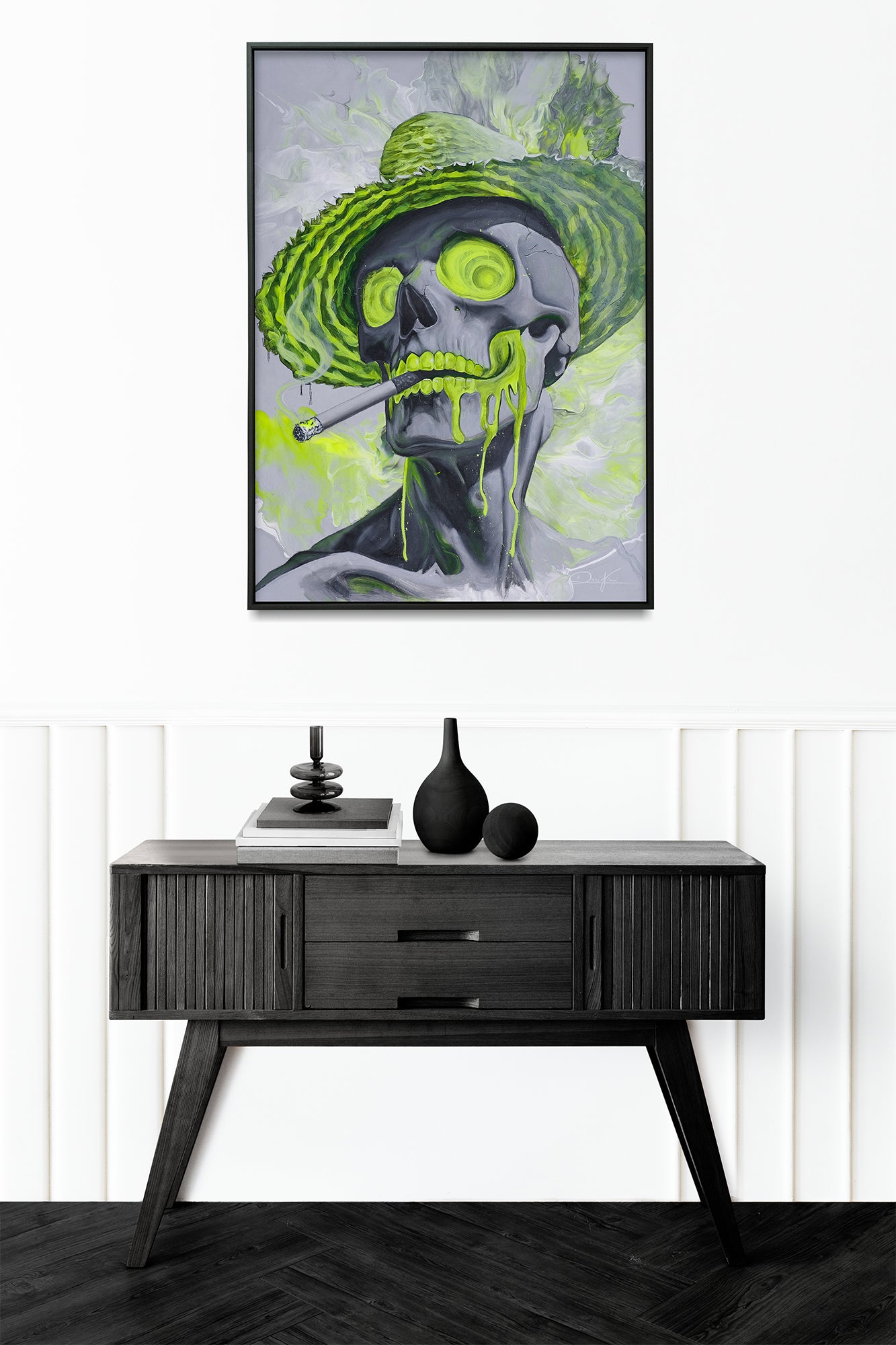 Straw Hat Skull (Kunstdruck)