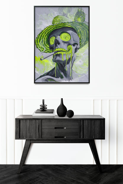 Straw Hat Skull (Kunstdruck)